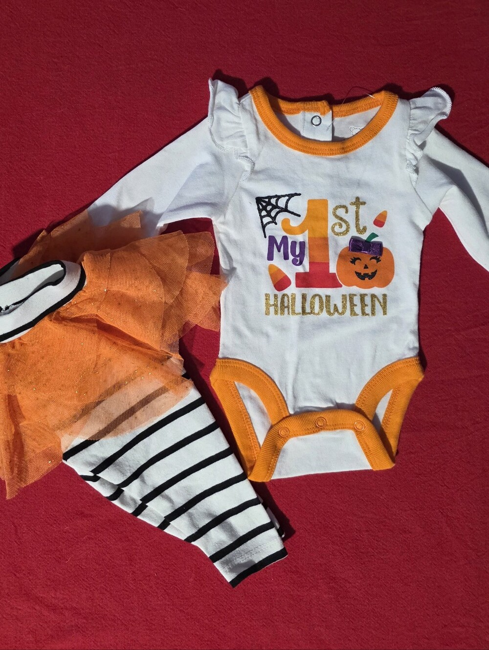 Baby Girls' My 1st Halloween Onesie And Tutu Pants Set